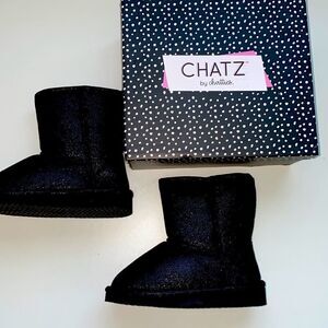 CHATZ BY CHATTIES GINA BLACK BOOT KIDS GIRLS